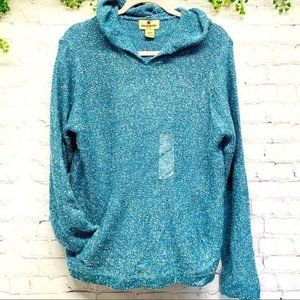 Woolrich | Marled Blue Hooded Sweater NWT Size Large